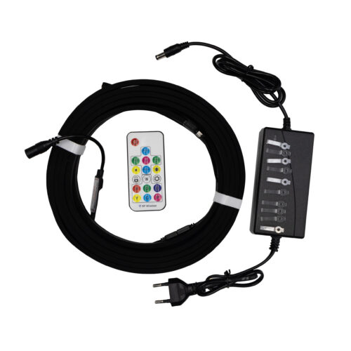 Готовий набір стрічки PROLUM™ 24V; 5x13;Чорний; 5M; RGB FULL COLOR