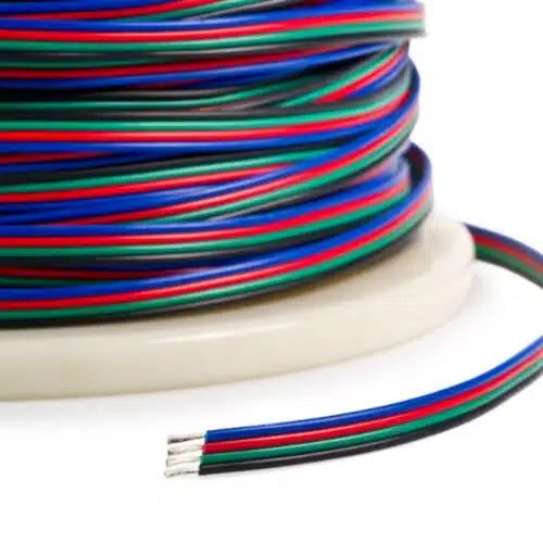 Дріт PROLUM™ 22AWG для RGB LED стрічки 4х0.35 мм(100 м)