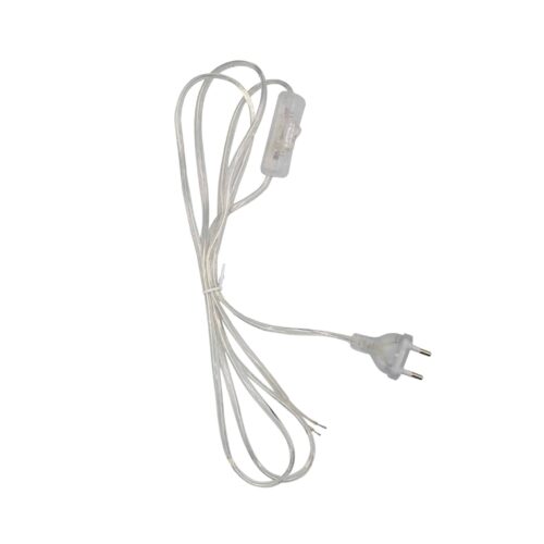 Конектор живлення з вимикачем (прозорий; у подвійній ізоляції; 2М)