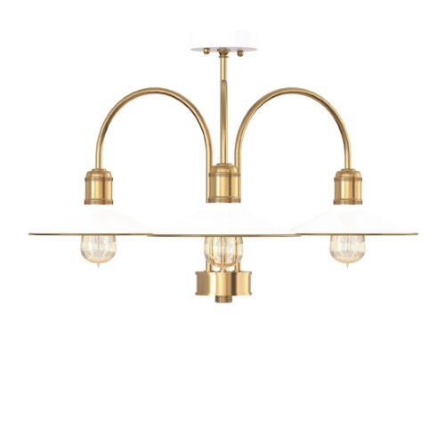 Люстра Classic 3,  Світла латунь/білий, Pikart Lights