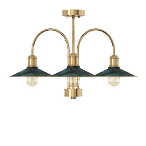 Люстра Classic 3,  Зелена латунь, Pikart Lights