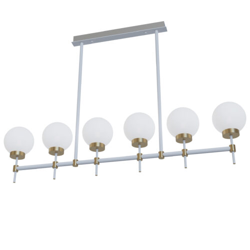 Люстра,  Світла латунь/білий Білий, Pikart Lights