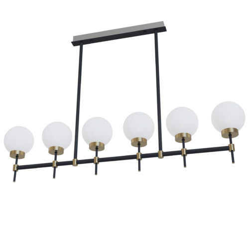 Люстра,  Світла латунь/чорний Білий, Pikart Lights