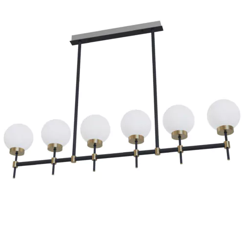 Люстра,  Світла латунь/чорний Білий, Pikart Lights