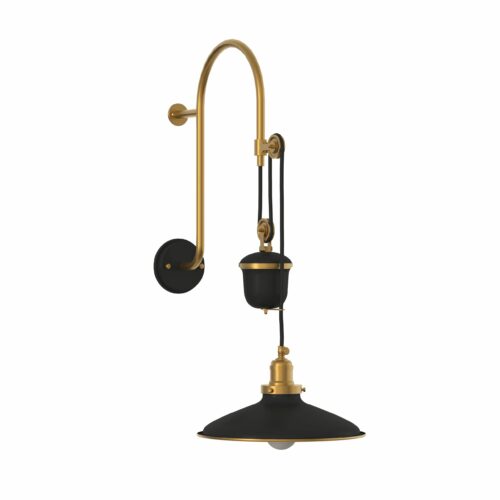 Настінне бра Counterweight,  Світла латунь/чорний, Pikart Lights