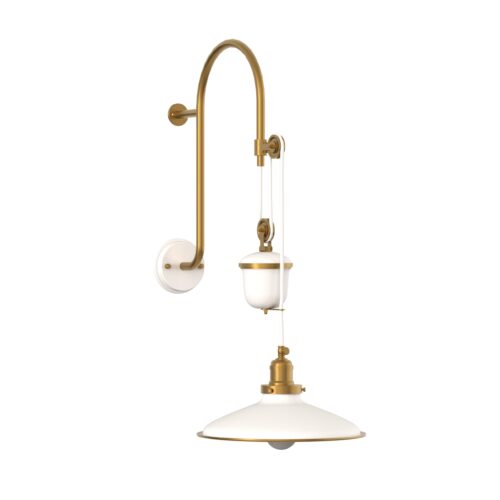 Настінне бра Counterweight,  Світла латунь/білий, Pikart Lights