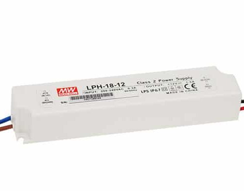 Блок живлення Mean Well LPH-18-24 (18W; 0,75A; 24V; IP67) Series "LPH", 92%