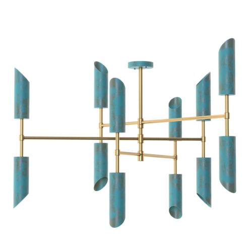 Люстра SC12,  Зелена латунь, Pikart Lights