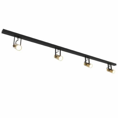 Люстра стельова 4Spots VSimple,  Світла латунь/чорний, Pikart Lights