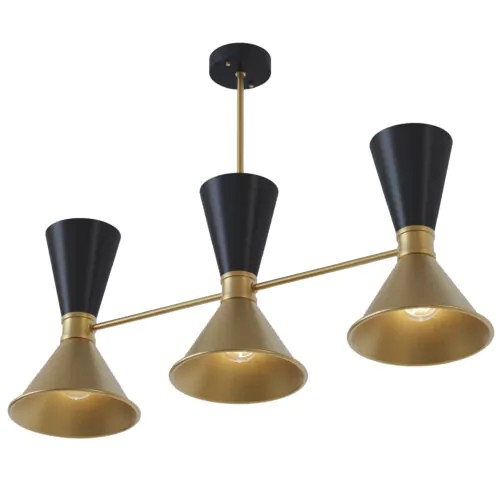 Люстра Dualight V3,  Світла латунь/чорний, Pikart Lights