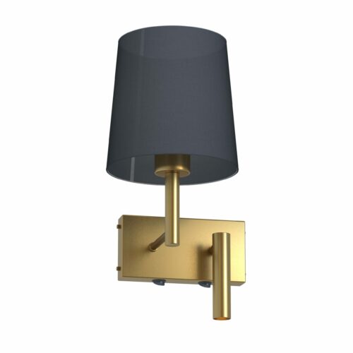 Настінне приліжкове бра ліве,  Світла латунь/чорний, Pikart Lights