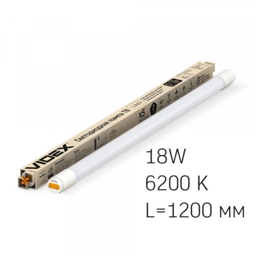 Світлодіодна лампа VIDEX T8b 18W 1.2M 6200K матова