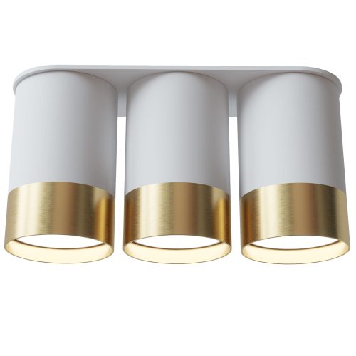 Точковий спот BP Black/White Gold трійний NEW, 28005 Світла латунь/білий, Pikart Lights
