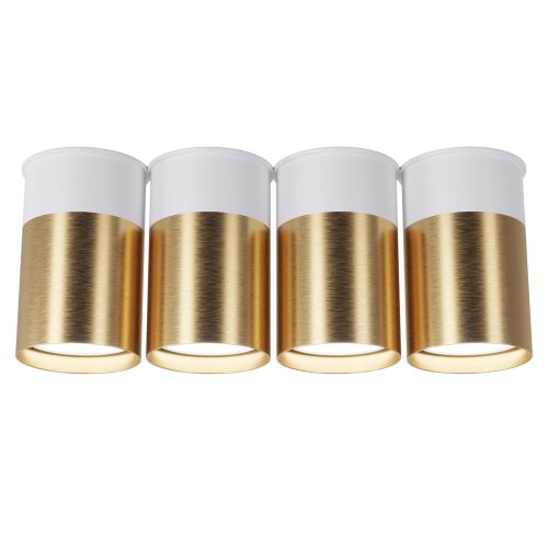 Точковий спот BP Black/White Gold на 4 лампи, 25624 Світла латунь/білий 2, Pikart Lights