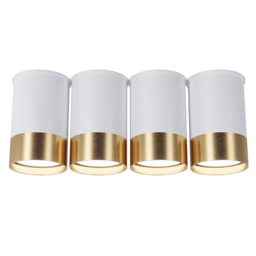 Точковий спот BP Black/White Gold на 4 лампи, 25624 Світла латунь/білий 1, Pikart Lights