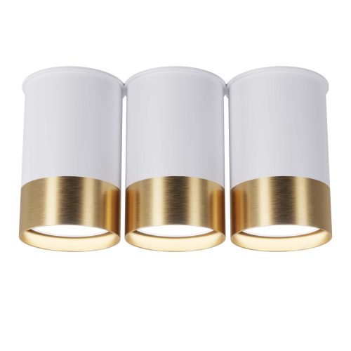 Точковий спот BP Black/White Gold трійний, 25606 Світла латунь/білий 1, Pikart Lights