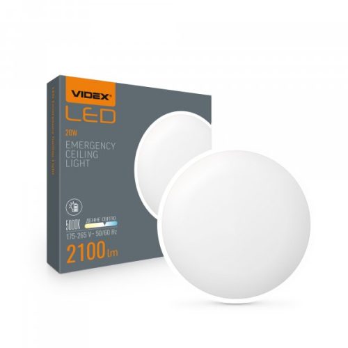 Світлодіодний світильник аварійний накладний VIDEX VL-CLR-EM200-2 20W 5000K 220V