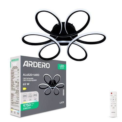 Світлодіодний накладний світильник Ardero AL6520-1ARD LUCE 65Вт чорний