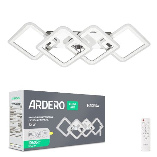 Світлодіодна накладна люстра Ardero AL6144ARD MADEIRA 72Вт білий