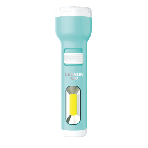 LED ліхтар ручний акумуляторний LEBRON L-HL-31, ABS, зелений, 1W + 1W COB, USB, 1200mAh Li-Ion