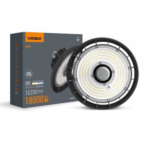 Світлодіодний світильник висотний ХайБей VIDEX 100W 5000K 18000Lm Чорний